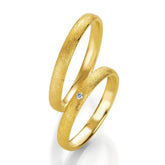 Breuning Trauringe Basic mit einem Diamanten - 48/05604 & 48/05603